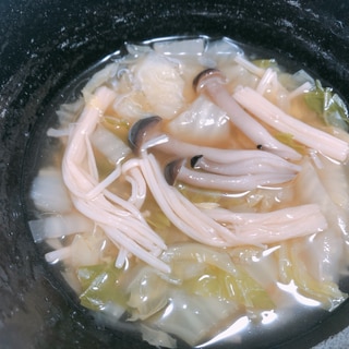 白菜ときのこの和風スープ